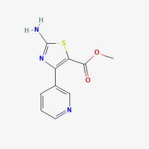 molecular formula C10H9N3O2S B3135116 Methyl 2-amino-4-(3-pyridinyl)-1,3-thiazole-5-carboxylate CAS No. 400086-46-6