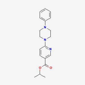 molecular formula C19H23N3O2 B3135137 Propan-2-yl 6-(4-phenylpiperazin-1-yl)pyridine-3-carboxylate CAS No. 400086-59-1