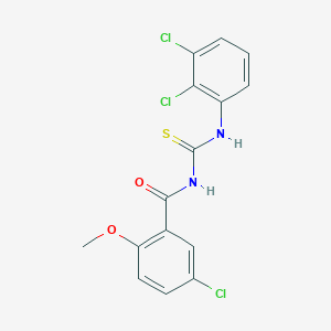 molecular formula C15H11Cl3N2O2S B313516 5-chloro-N-[(2,3-dichlorophenyl)carbamothioyl]-2-methoxybenzamide 