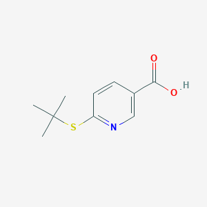 molecular formula C10H13NO2S B3135167 6-tert-butylsulfanylpyridine-3-carboxylic Acid CAS No. 400086-88-6