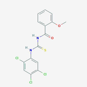 molecular formula C15H11Cl3N2O2S B313517 2-methoxy-N-[(2,4,5-trichlorophenyl)carbamothioyl]benzamide 