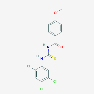 molecular formula C15H11Cl3N2O2S B313518 4-methoxy-N-[(2,4,5-trichlorophenyl)carbamothioyl]benzamide 