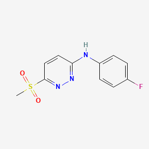 molecular formula C11H10FN3O2S B3135184 N-(4-fluorophenyl)-6-(methylsulfonyl)-3-pyridazinamine CAS No. 400086-99-9
