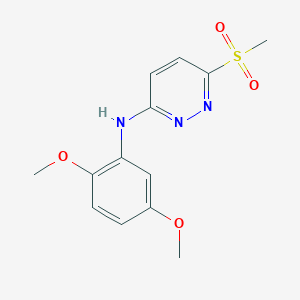 molecular formula C13H15N3O4S B3135186 N-(2,5-dimethoxyphenyl)-6-(methylsulfonyl)-3-pyridazinamine CAS No. 400087-00-5
