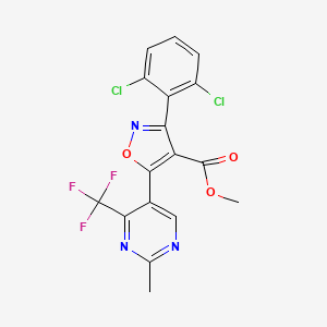Methyl 3-(2,6-dichlorophenyl)-5-[2-methyl-4-(trifluoromethyl)-5-pyrimidinyl]-4-isoxazolecarboxylate