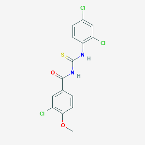 molecular formula C15H11Cl3N2O2S B313520 3-chloro-N-[(2,4-dichlorophenyl)carbamothioyl]-4-methoxybenzamide 