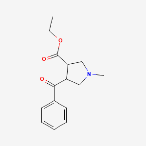 molecular formula C15H19NO3 B3135209 Ethyl 4-benzoyl-1-methylpyrrolidine-3-carboxylate CAS No. 400087-27-6
