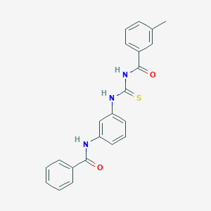 molecular formula C22H19N3O2S B313522 N-[3-({[(3-methylbenzoyl)amino]carbothioyl}amino)phenyl]benzamide 