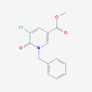 molecular formula C14H12ClNO3 B3135227 1-苄基-5-氯-6-氧代-1,6-二氢-3-吡啶甲酸甲酯 CAS No. 400087-47-0
