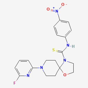8-(6-fluoro-2-pyridinyl)-N-(4-nitrophenyl)-1-oxa-4,8-diazaspiro[4.5]decane-4-carbothioamide