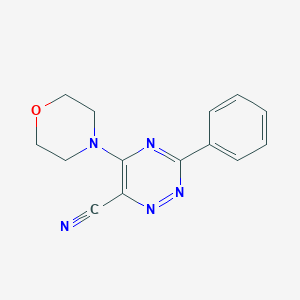 molecular formula C14H13N5O B3135277 5-Morpholino-3-phenyl-1,2,4-triazine-6-carbonitrile CAS No. 400088-21-3