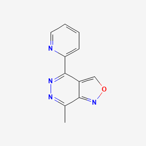 molecular formula C11H8N4O B3135336 7-Methyl-4-(2-pyridinyl)isoxazolo[3,4-d]pyridazine CAS No. 400089-31-8