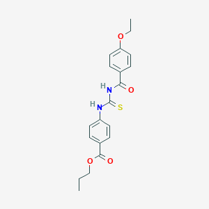 molecular formula C20H22N2O4S B313535 Propyl 4-({[(4-ethoxyphenyl)carbonyl]carbamothioyl}amino)benzoate 