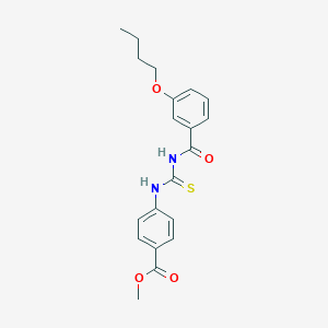 molecular formula C20H22N2O4S B313536 Methyl 4-({[(3-butoxyphenyl)carbonyl]carbamothioyl}amino)benzoate 