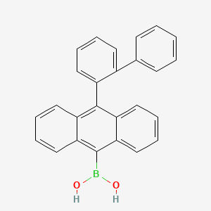 molecular formula C26H19BO2 B3135367 (10-[1,1'-Biphenyl]-2-yl-9-anthracenyl)boronic acid CAS No. 400607-48-9