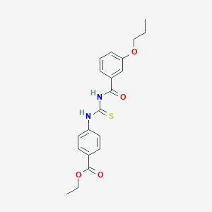 molecular formula C20H22N2O4S B313537 Ethyl 4-({[(3-propoxyphenyl)carbonyl]carbamothioyl}amino)benzoate 