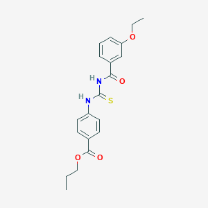 molecular formula C20H22N2O4S B313538 Propyl 4-({[(3-ethoxyphenyl)carbonyl]carbamothioyl}amino)benzoate 