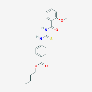 molecular formula C20H22N2O4S B313539 Butyl 4-({[(2-methoxybenzoyl)amino]carbothioyl}amino)benzoate 