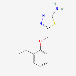 molecular formula C11H13N3OS B3135395 5-[(2-Ethylphenoxy)methyl]-1,3,4-thiadiazol-2-amine CAS No. 400740-71-8