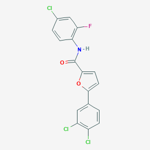 molecular formula C17H9Cl3FNO2 B313541 N-(4-chloro-2-fluorophenyl)-5-(3,4-dichlorophenyl)furan-2-carboxamide 