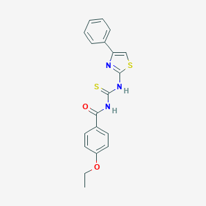 molecular formula C19H17N3O2S2 B313544 4-ethoxy-N-[(4-phenyl-1,3-thiazol-2-yl)carbamothioyl]benzamide 