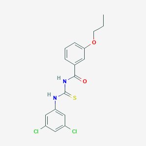 molecular formula C17H16Cl2N2O2S B313545 N-[(3,5-dichlorophenyl)carbamothioyl]-3-propoxybenzamide 