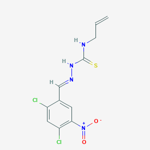molecular formula C11H10Cl2N4O2S B313548 (2E)-2-(2,4-dichloro-5-nitrobenzylidene)-N-(prop-2-en-1-yl)hydrazinecarbothioamide 