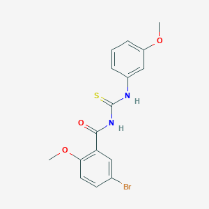 molecular formula C16H15BrN2O3S B313549 5-bromo-2-methoxy-N-[(3-methoxyphenyl)carbamothioyl]benzamide 