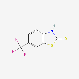 molecular formula C8H4F3NS2 B3135497 6-(Trifluoromethyl)benzo[d]thiazole-2(3H)-thione CAS No. 401567-22-4