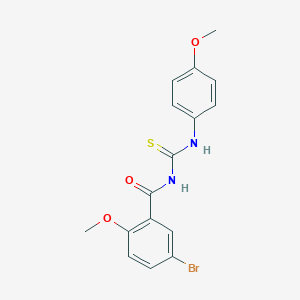 molecular formula C16H15BrN2O3S B313550 5-bromo-2-methoxy-N-[(4-methoxyphenyl)carbamothioyl]benzamide 