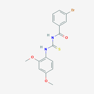 molecular formula C16H15BrN2O3S B313551 3-bromo-N-[(2,4-dimethoxyphenyl)carbamothioyl]benzamide 