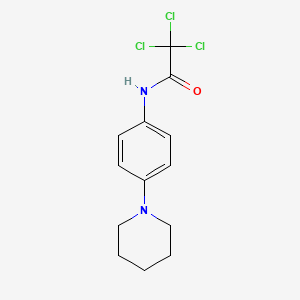 molecular formula C13H15Cl3N2O B3135529 2,2,2-trichloro-N-(4-piperidinophenyl)acetamide CAS No. 401605-29-6