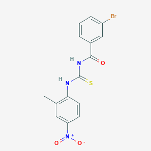 molecular formula C15H12BrN3O3S B313556 3-bromo-N-[(2-methyl-4-nitrophenyl)carbamothioyl]benzamide 