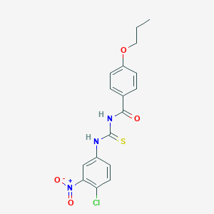 molecular formula C17H16ClN3O4S B313557 N-[(4-chloro-3-nitrophenyl)carbamothioyl]-4-propoxybenzamide 