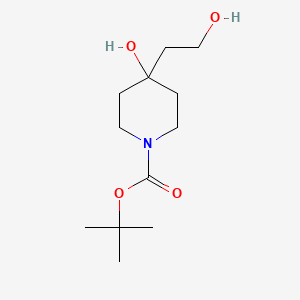 molecular formula C12H23NO4 B3135574 叔丁基4-羟基-4-(2-羟乙基)哌啶-1-羧酸酯 CAS No. 401811-98-1