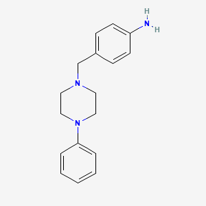 molecular formula C17H21N3 B3135616 4-[(4-Phenylpiperazin-1-YL)methyl]aniline CAS No. 40224-23-5