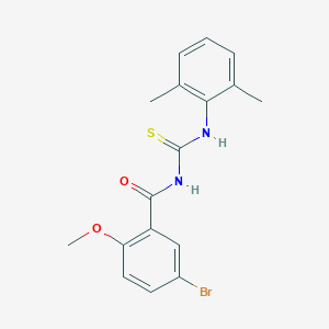 molecular formula C17H17BrN2O2S B313562 5-bromo-N-[(2,6-dimethylphenyl)carbamothioyl]-2-methoxybenzamide 
