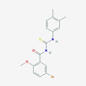 5-bromo-N-[(3,4-dimethylphenyl)carbamothioyl]-2-methoxybenzamide