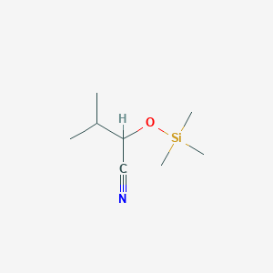 molecular formula C8H17NOSi B3135668 3-Methyl-2-[(trimethylsilyl)oxy]butanenitrile CAS No. 40326-16-7
