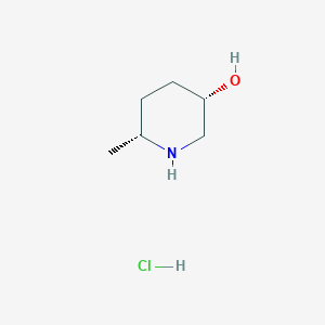 molecular formula C6H14ClNO B3135670 (3S,6R)-6-甲基哌啶-3-醇盐酸盐 CAS No. 40336-05-8