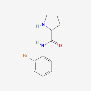 molecular formula C11H13BrN2O B3135678 N-(2-Bromophenyl)pyrrolidine-2-carboxamide CAS No. 403478-65-9