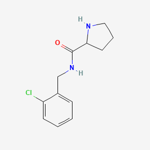 molecular formula C12H15ClN2O B3135679 N-[(2-Chlorophenyl)methyl]pyrrolidine-2-carboxamide CAS No. 403478-98-8