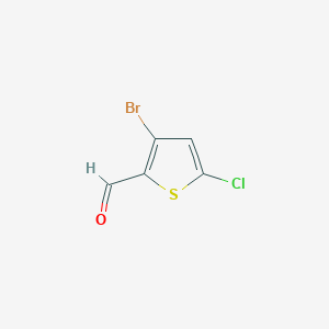 molecular formula C5H2BrClOS B3135693 3-Bromo-5-chlorothiophene-2-carbaldehyde CAS No. 403640-46-0