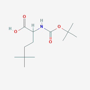 molecular formula C13H25NO4 B3135706 2-((叔丁氧羰基)氨基)-5,5-二甲基己酸 CAS No. 403698-97-5