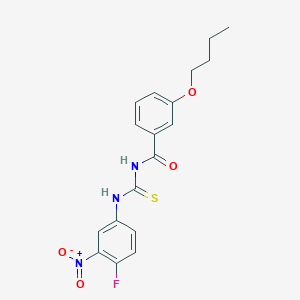 molecular formula C18H18FN3O4S B313573 3-butoxy-N-[(4-fluoro-3-nitrophenyl)carbamothioyl]benzamide 