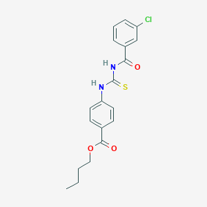 molecular formula C19H19ClN2O3S B313574 Butyl 4-({[(3-chlorophenyl)carbonyl]carbamothioyl}amino)benzoate 