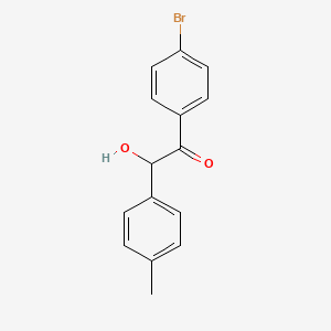 molecular formula C15H13BrO2 B3135742 1-(4-Bromophenyl)-2-hydroxy-2-p-tolylethanone CAS No. 40396-74-5
