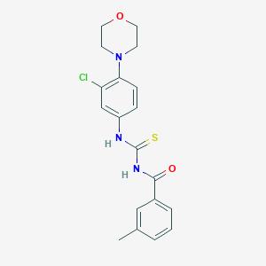 molecular formula C19H20ClN3O2S B313576 N-(3-chloro-4-morpholin-4-ylphenyl)-N'-(3-methylbenzoyl)thiourea 