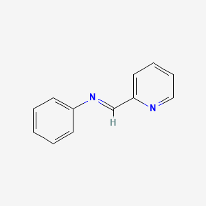 molecular formula C12H10N2 B3135807 trans-N-(2-Pyridylmethylene)aniline CAS No. 40468-86-8