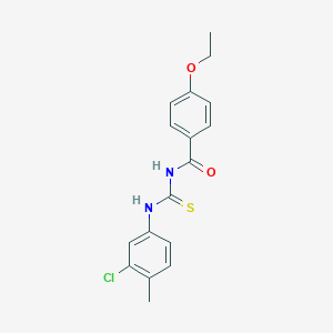 molecular formula C17H17ClN2O2S B313583 N-[(3-chloro-4-methylphenyl)carbamothioyl]-4-ethoxybenzamide 